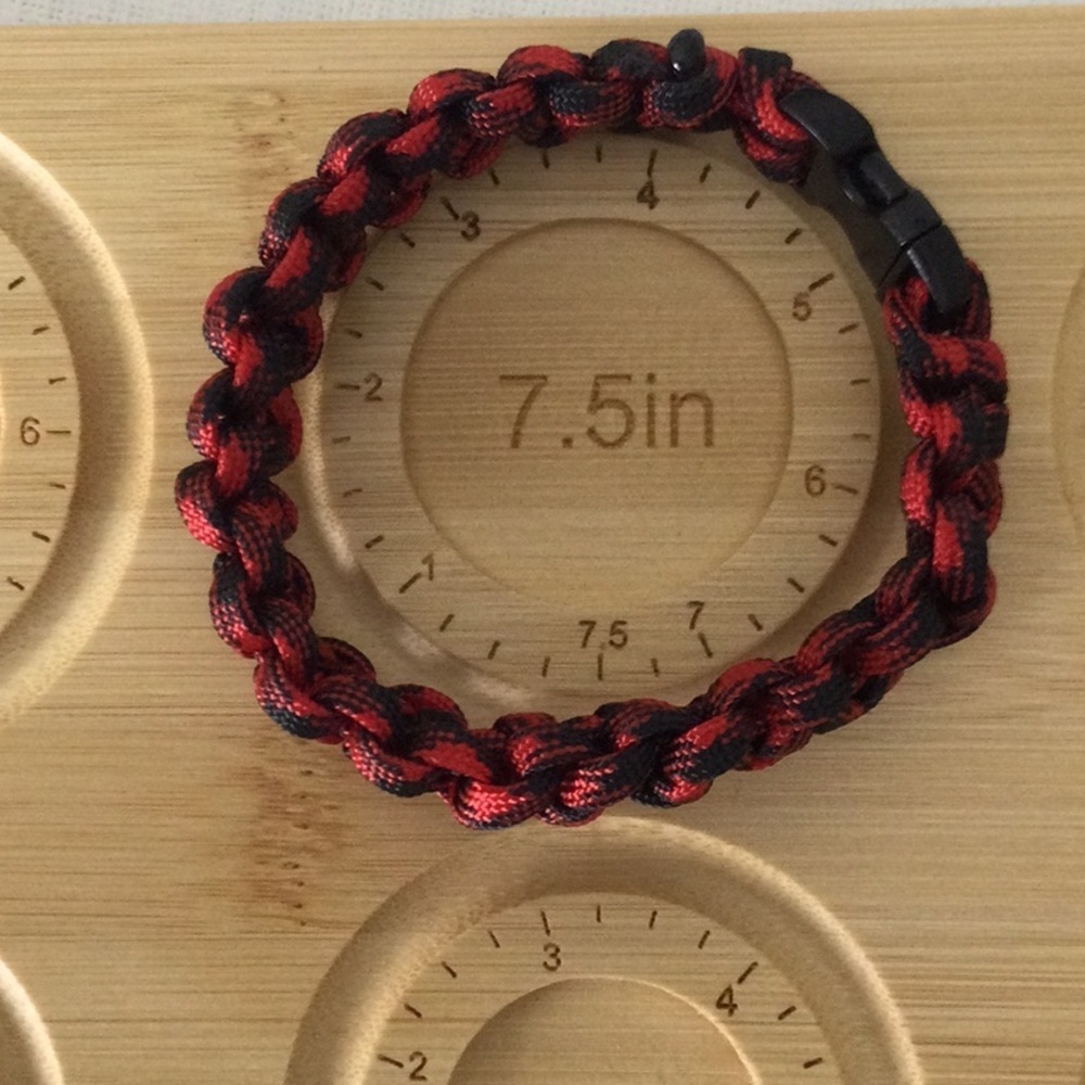 Red and Black Paracord Bracelet